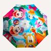 Disney Mickey Mouse,Minnie Mouse,Pluto Manual Opening and Closing Umbrella - 8-Rib Reinforced Folding Design, Lightweight and Portable, Suit