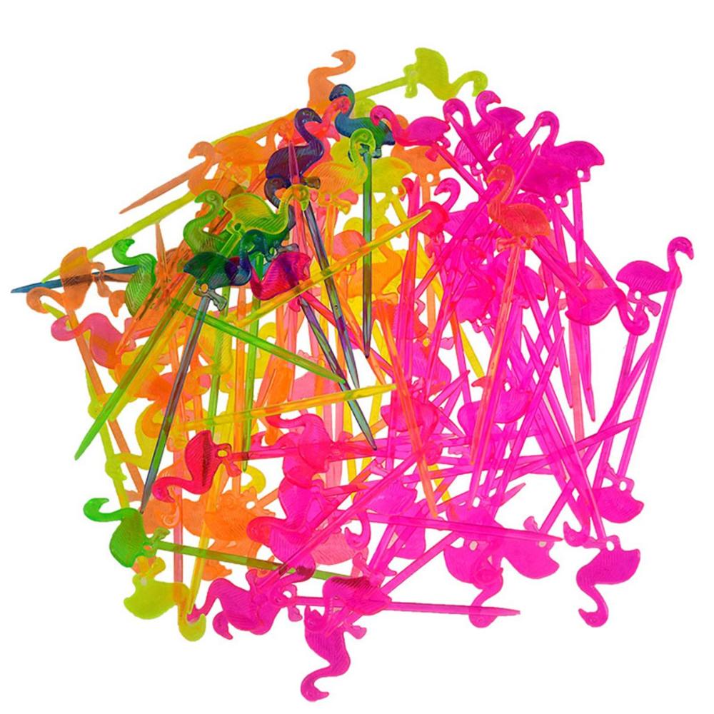 Экологичные Фламинго Декоративные Многоразовые Коктейльные Шпажки Закуски Шпажки Зубочистки Необычные Палочки