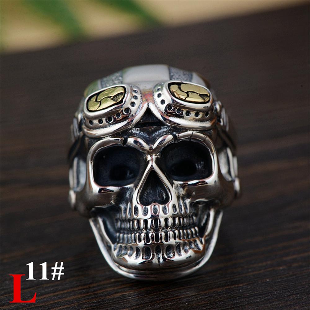 Прохладные украшения на палец Индийский рок Байкер Хип-хоп Готические винтажные кольца Череп Панк
