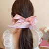 Elastic Plaid Silk Ribbon Scrunchies Korean Style Large Intestine Hair Ring  Daily