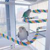 Pet Bird Bite Toys Parrot Color Cotton Rope Toys Elastic Parrot Climbing Toys Sturdy Bird Swing Harness Cage Pet Toy Swing Stand