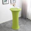 Cocktail Round Tablecloth L Spandex Stretch High Top Round Table Cover for Wedding Banquet Birthday Outdoor Party Bar Fair Table