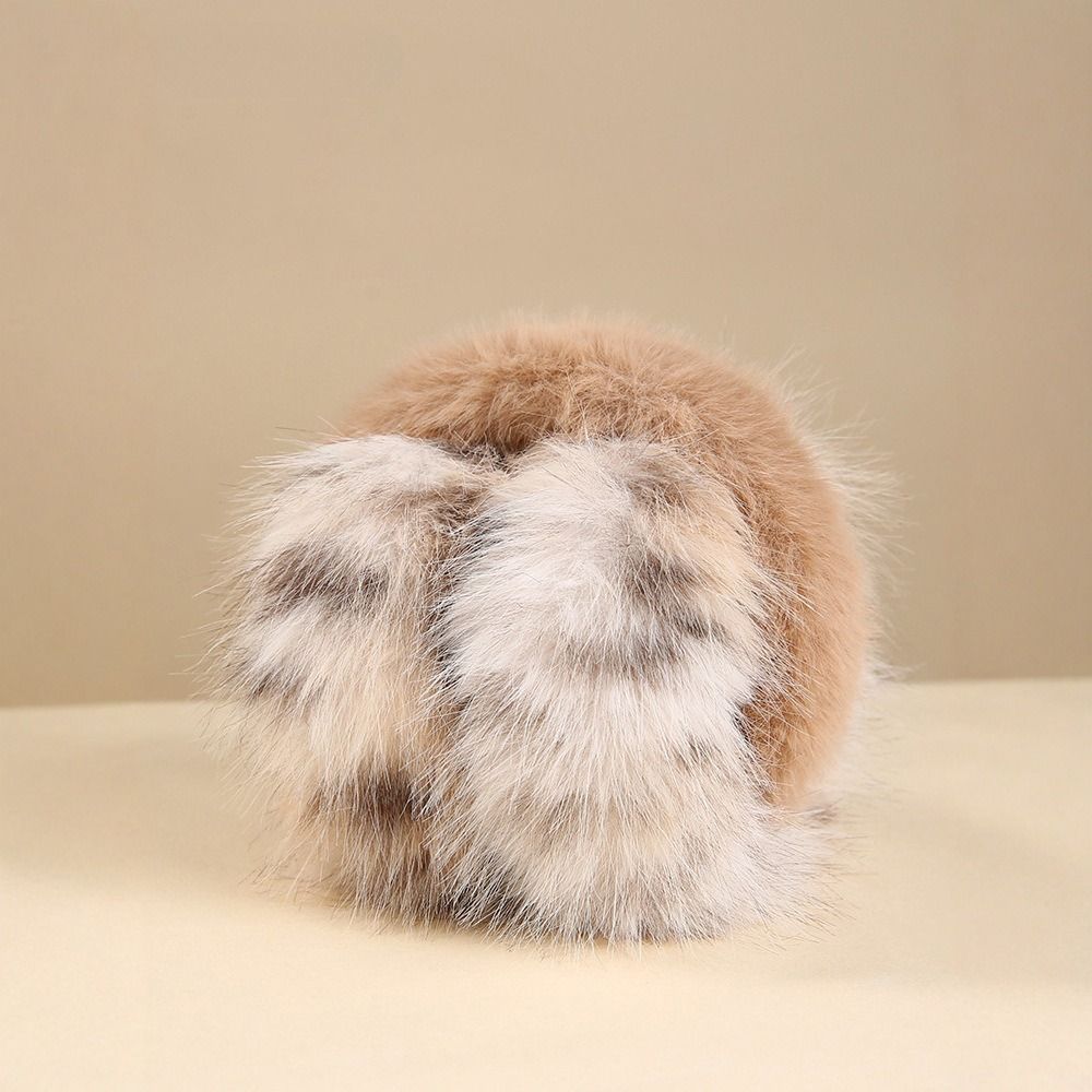 Leopard Print Foldable Earmuffs Cold Protection Soft Plush Earflaps For Women Men Outdoor