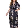 Summer Large Size Nightdress Women's Home Wear Printed Short-sleeved Home Wear