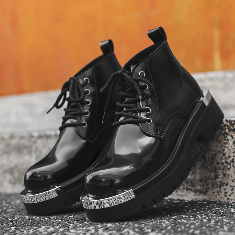 Ботинки Martin мужские новые высокие кожаные ботинки на толстой подошве с утолщенным голенищем ботинки в стиле ретро-локомотива 7009-J