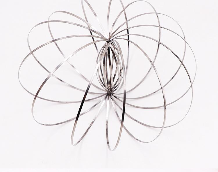 Decompression Magic Bracelet Flow Ring Anti-Stress  Kinetic Spring Stainless Steel 3D Shaped Sensory Color Rings Fun Party Toys