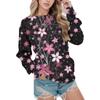 Winter Harajuku 3D Floral Printing Sweatshirts For Women Leopard Sequin Graphic Pullovers Unisex Fashion Streetwear Clothing Top