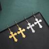 Hollow Cross Pendant Stainless Steel Earrings Women's Fashion Ultra Natural Talisman Birthday Gift Jewelry Gift
