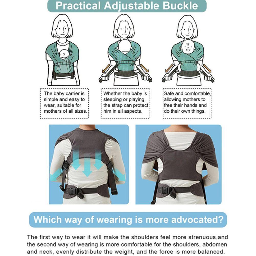 Adjustable Infant Swaddle Strap Ergonomic Toddler Carring Belt Infant Carrier Backpack  Street