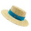 Summer Straw Hat Pearl Pin Women's Summer Seaside Sunshade Hollow Groove Flat Top Straw Hat  Sombrero