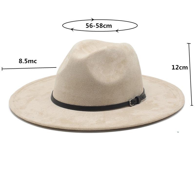 Unisex Western Suede Cowboy Hat Sun Protection Jazz Hat