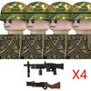 Нетоксичные Moc Вторая мировая война Война во Вьетнаме Военные Солдаты Строительные Блоки Вьетнамская Американская Армия Шлемы Пехоты Оружие Кирпичики Игрушки Дети