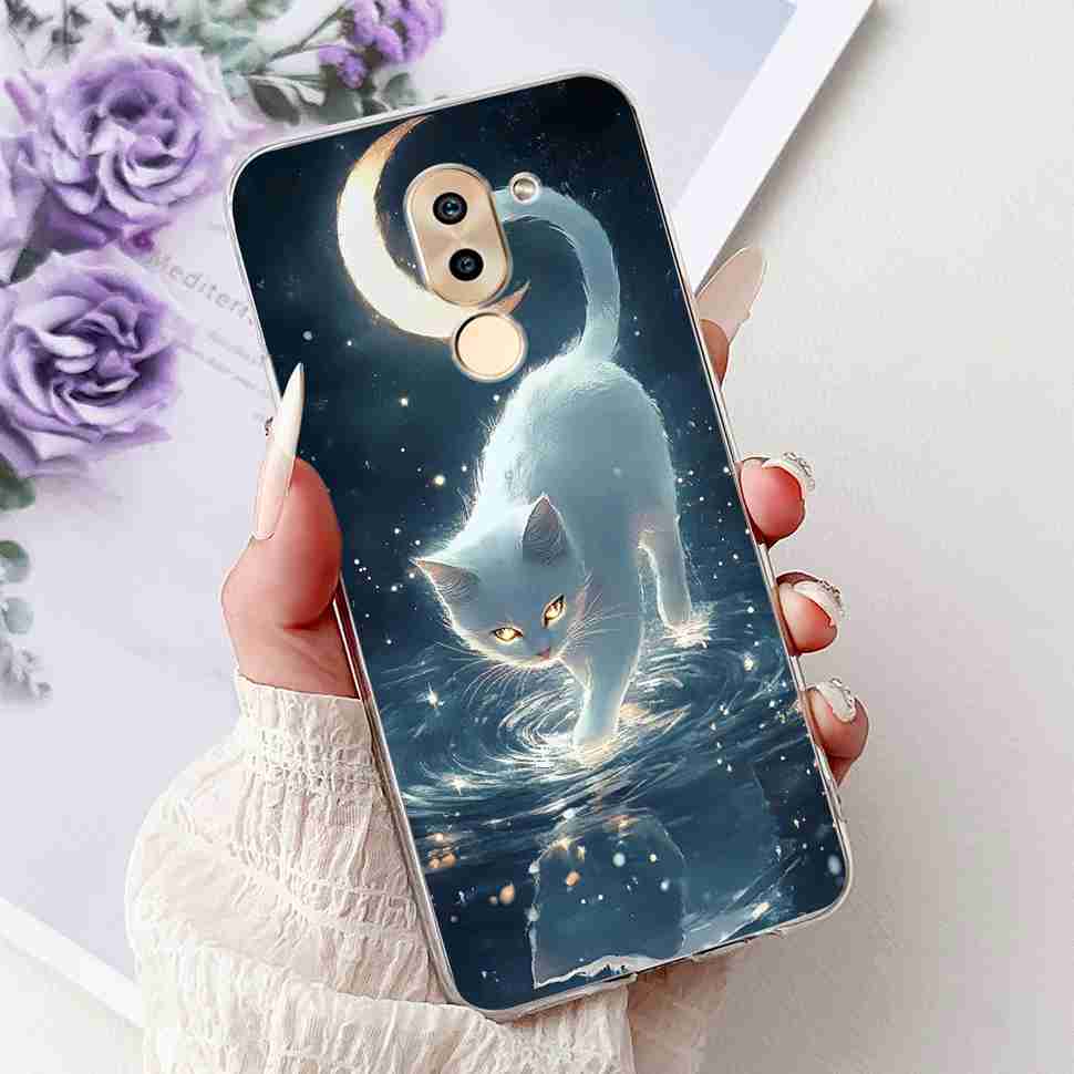 Чехол для Huawei Honor 6X BLN-AL10 Милый Мультяшный Рисунок Мягкий Силикон ТПУ Чехол для Honor 6X 6x BLN-L21 5.5" Популярные Кошки Чехол