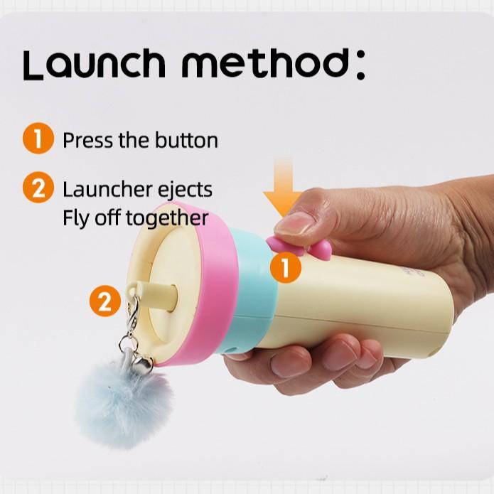 New Electric Cat Fishing Interactive Pet Toy with Intelligence Development and Automatic Recovery Launcher