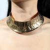 Нишевая широкая версия металлической дуги гладкое ожерелье, легкая роскошная высококачественная персонализированная универсальная цепочка на шею