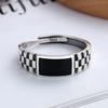 Xiaomi 925 Sterling Silver Rings for Women Couple Minimalist Handmade Simple Retro Black Ring Fine Jewelry Gift Prevent Allergy