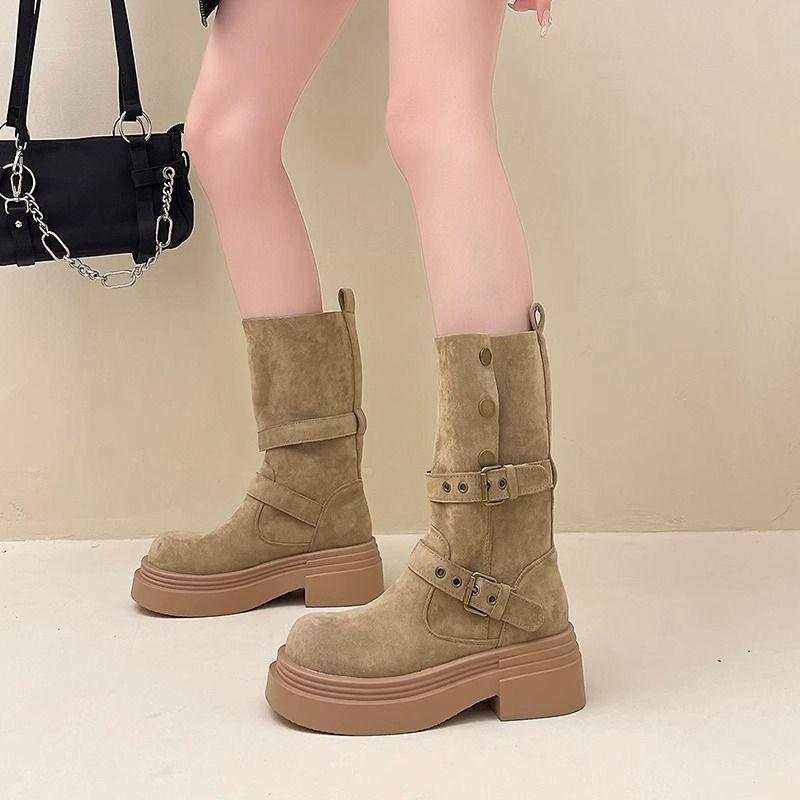 Retro British Style Platform Martin Boots Women's Fashion Small Sweet Cool Short Boots Children's Autumn and Winter New