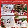 Snowman christmas decoration wooden building block christmas table decoration table center decoration layered tray decoration ornament