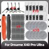 Compatible for Dreame X40 Pro Ultra Replacement Main Side Brush HEPA Filter Mop Pads Dust Bags Spare Parts Accessories