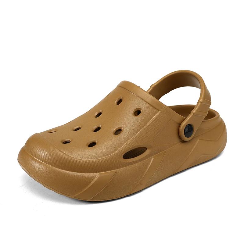 Summer Men Slipper Fashion Thick Sole Clogs Beach Clogs Indoor House Shoes Sneaker Non-slip White Sports Sandals for Men