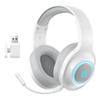 QCY Heroad V200 Gaming Surround 50mm USB with Low Up To 220 Hours of RGB Compatible with and White Headset, 7.1ch Sound, Drivers, 2.4GHz/Bluetooth