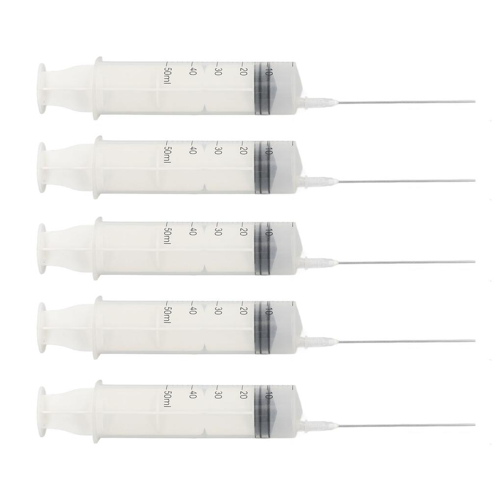 5Pcs Ink Filling Syringe 50ml Injector Drawing Tool with Scale for Printer Cartridge