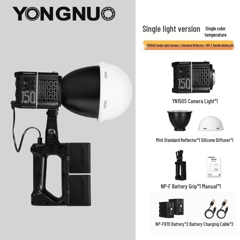 Yongnuo YN150 Портативный RGB-светильник 150 Вт с креплением Bowens для фотосъемки с регулируемой цветовой температурой