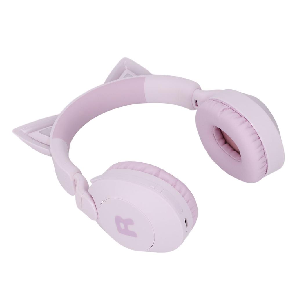 Беспроводные наушники Cat Ear с микрофоном, регулятором громкости, светодиодной подсветкой, 3,5-мм Aux-кабелем, складные, для музыки и игр