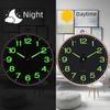 Luminous 12-inch Silent Quartz Wall Clock for Bedroom and Living Room