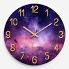 Children's Room Fashion Creative Clock Home Wall Clock Living Room Round Glass Clock Bedroom Silent Quartz Clock 30CM