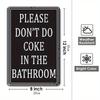 Vintage Bathroom Rules Sign - Humorous 12x8 Inch Retro Bar & Man Cave Decor