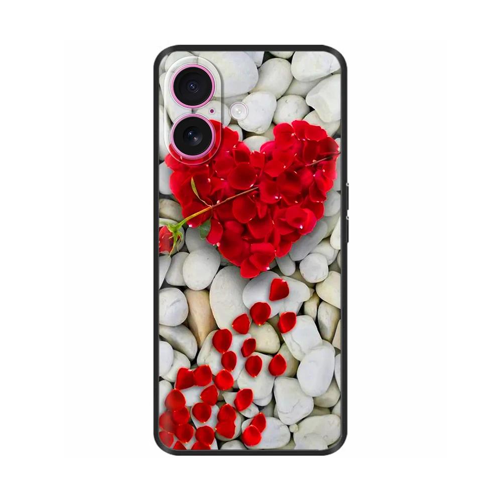 Для iPhone 16 Чехол 16 Pro Силиконовый ТПУ Черный Матовый Чехол для Телефона Для Apple iPhone 16 Pro Max Чехол-Бампер для iPhone16 Plus