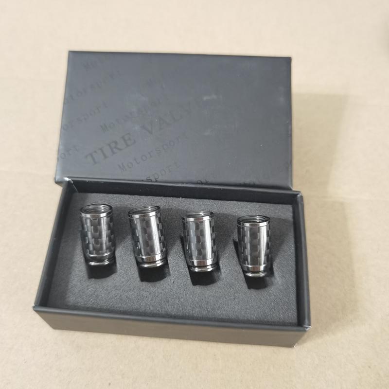 4pcs/Set Carbon Black Tire Valve Cap For BRABUS Wheel Stem Cover Brabus Air Tap Car Hub Valve Cap For Mercedes Benz Brabus AMG