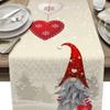 Christmas Print Table Runner Dining Decor Holiday Party Home Tablecloth With Tree Snowman