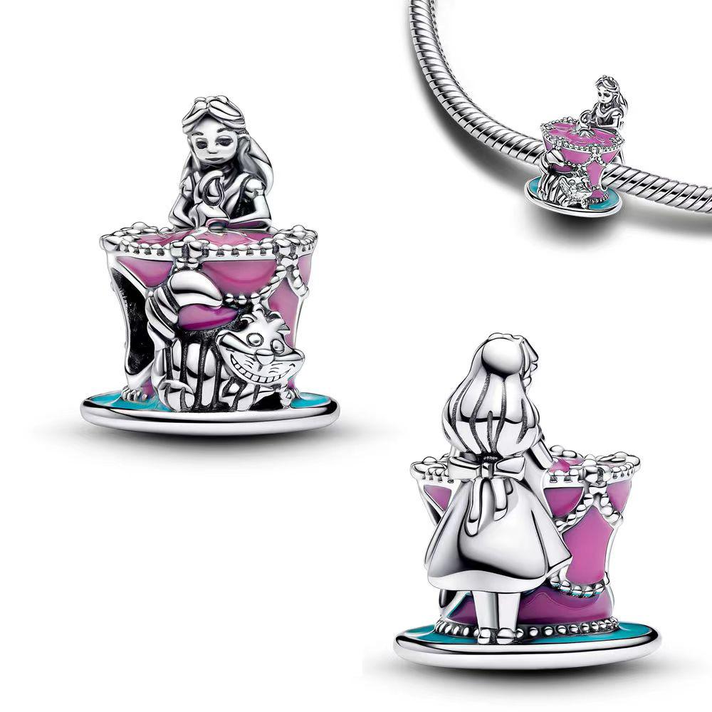 925 Silver Dumbo Mickey Mouse Charm Bead DIY Fine Jewelry Bracelet Pendant