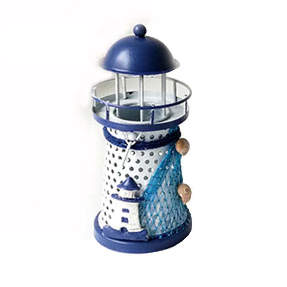 Vintage Creative Table Party Lighthouse Home Decor Candle Stand Candlestick Candle Holder Mediterranean Tower