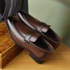 Fashion Men Casual Leather Shoes Classic Business Dress Shoes Soft Comfort Driving Shoe Handmade Men Loafers Office Shoes Zapatos Hombre