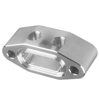 Переходная пластина линии подачи масла LS TWIN TURBO DUAL 90 градусов 18 дюймов NPT LS1 Комплект LSX Порт LS3 прямоугольный