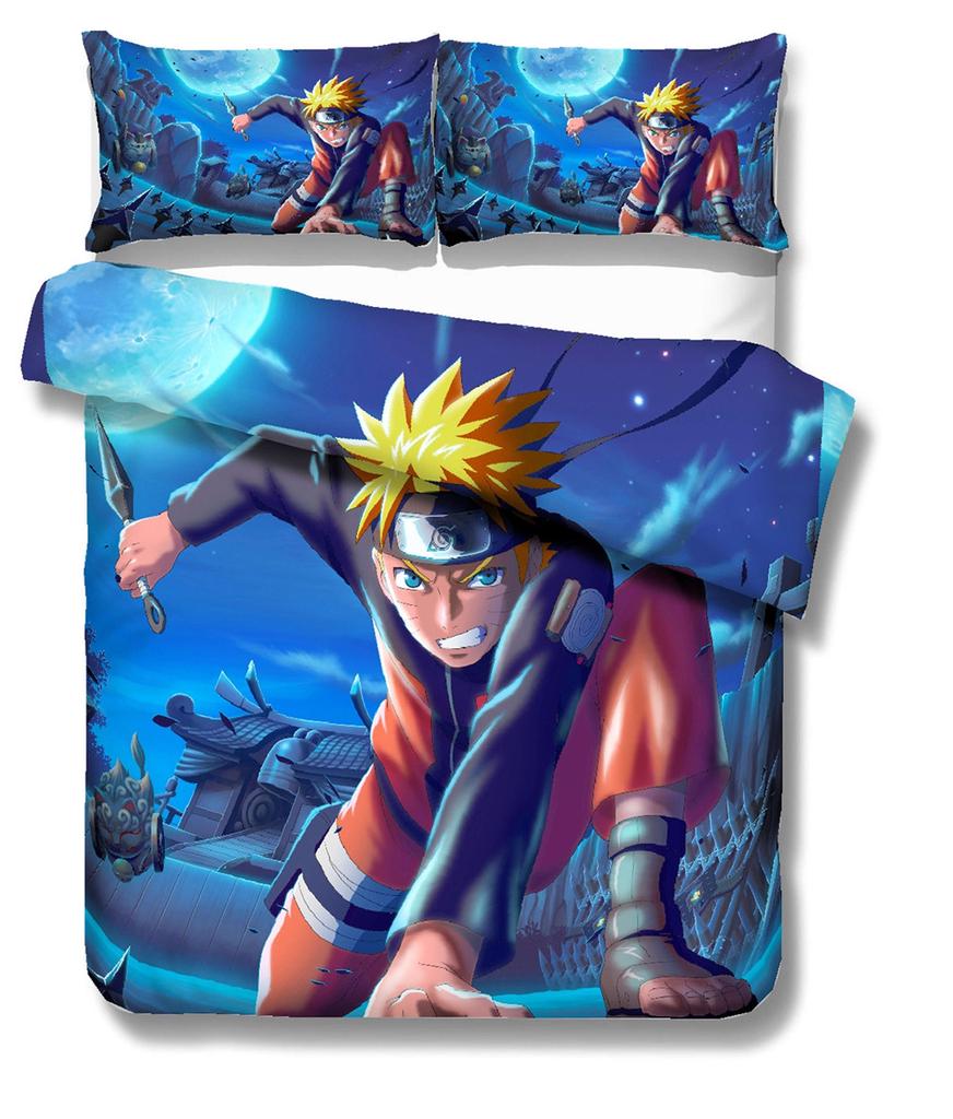 Аниме Наруто комплекты постельного белья пододеяльник Наруто0 комплект постельного белья для одного студента обратно в школу