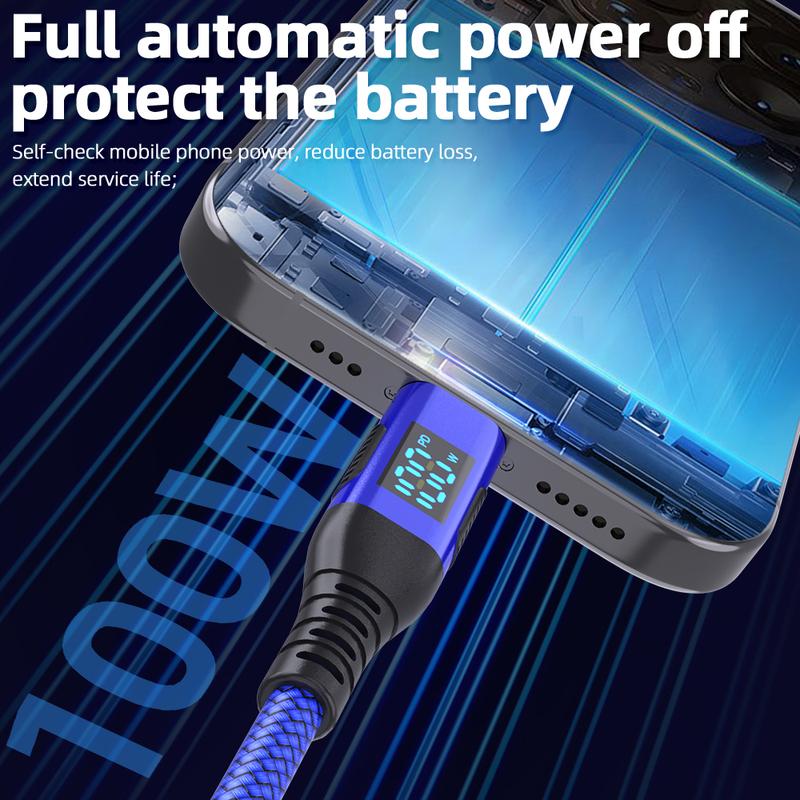 LAIHONEN Type C to Type c Cable 100W PD Fast Charging charger usB c to UsBC Display Cable For Xiaomi POCO F3 Realme Macbook iPad