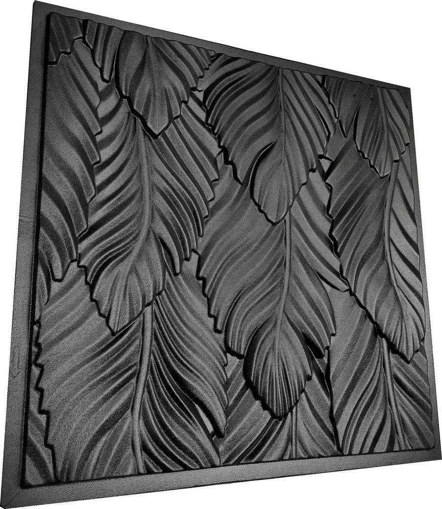 3D Wall Panel Mold for Gypsum, Plaster or Concrete Tile for Decorative Wall Panels 'Leaf'