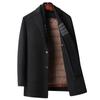 Scarf Style Wool Double-sided Woolen Coat Men's Autumn New Coat Removable Goose Down Lining Mid-length Cashmere Coat