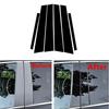 New 6pcs Door Window Trim Cover Pillar Posts Piano Black For BMW 3-Series 05-12 E90