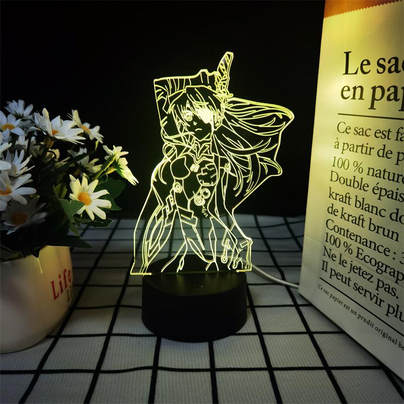 Светодиодный ночник Neon Genesis Evangelion: Цветная сенсорная 3D акриловая фигурка с дистанционным управлением