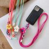 1 шт. Цветочный плетеный наплечный шнурок для мобильного телефона, регулируемый, съемный, универсальный чехол для телефона, шнурок против потери