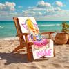 Personalized customized proof beach towel with Adventure Time  pattern - soft, absorbent, quick-drying, perfect swimming, camping&bathing