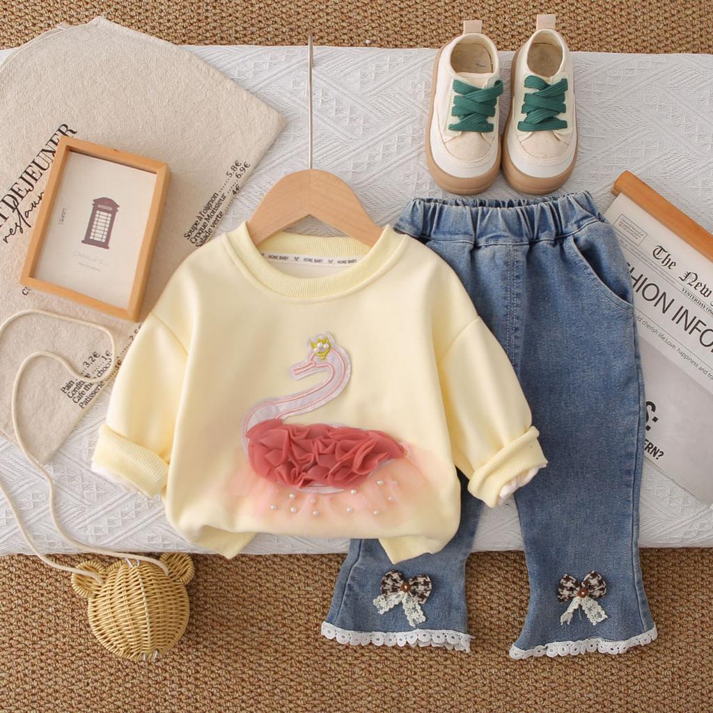 Детский повседневный комплект с длинным рукавом, удобные наряды для повседневной носки