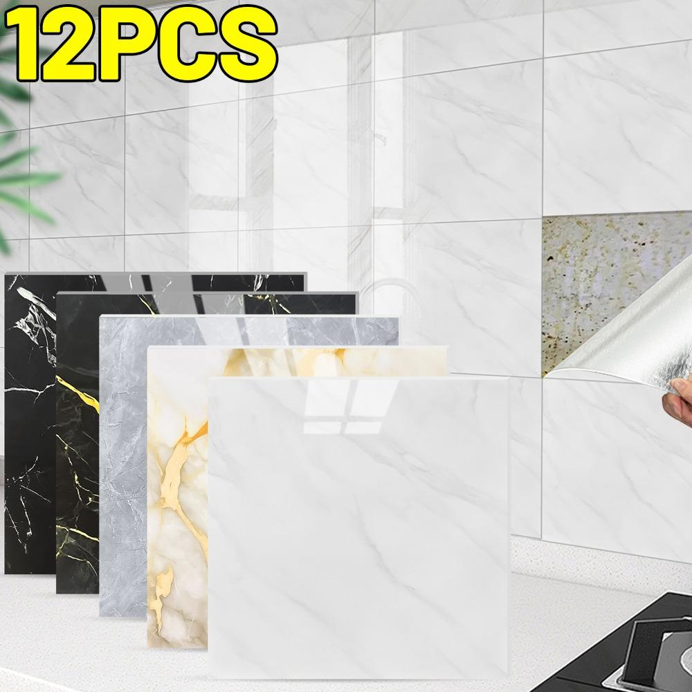 30*30CM Imitation Tile 3D Wall Stickers Self-adhesive Wall Decor Bathroom Floor Waterproof Moisture-proof Kitchen Wallpaper