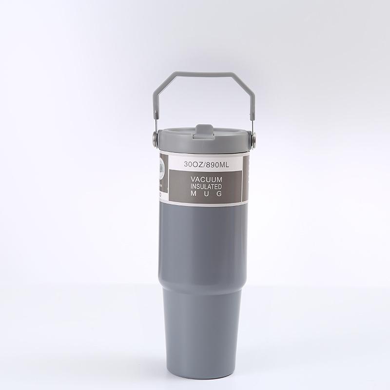 30 Oz Vacuum Thermos Cup with Treatment Double Layer Thermos Cup Stainless Steel Sports Water Bottle Hot and Cold Drinks