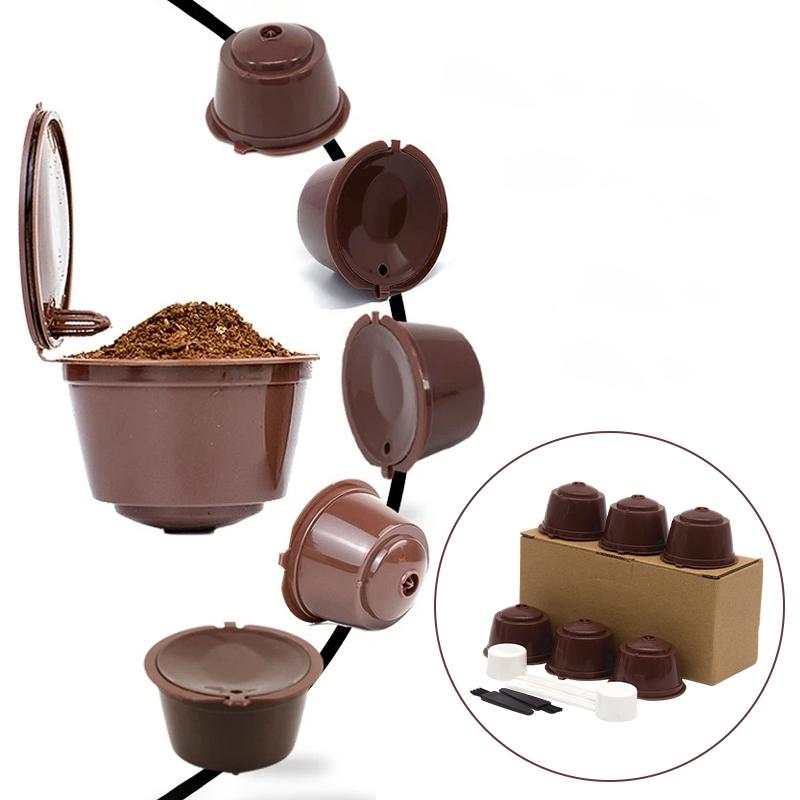 Набор из 6 многоразовых капсул для кофе Dolce Gusto, пищевого качества, для дома, офиса, путешествий, ежедневного использования